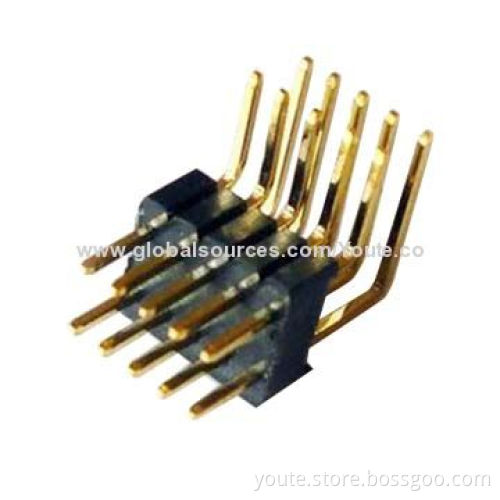 Pin Header, Pitch, 2.54 2*NP, 90 Degrees, 1.5/2.0/2.5mm Height